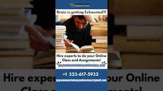 Don't have time to attend online classes? Hire us! #onlineclasses #homeworkhelp #usa