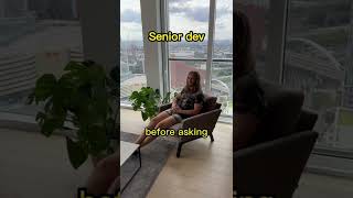 When you ask a senior developer for help #webdevelopment #programming #javascript