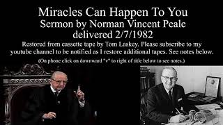 Norman Vincent Peale "Miracles Can Happen To You"