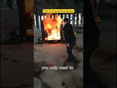 This bottle puts out fire in seconds #china #chinatechnology #firefighting #shorts