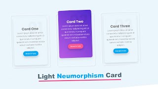 CSS Neumorphism Cards Hover Effects | CSS UI Design Tutorial