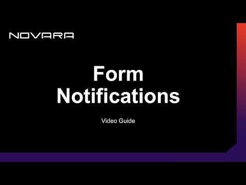 Form Notifications