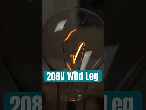 208V Wild Leg Vs 120V Light Bulb #commercialelectrician #diy #construction
