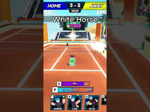 White Horse and Dark Horse showcase in Tennis: Zero! #tenniszero #whitehorse #darkhorse #roblox
