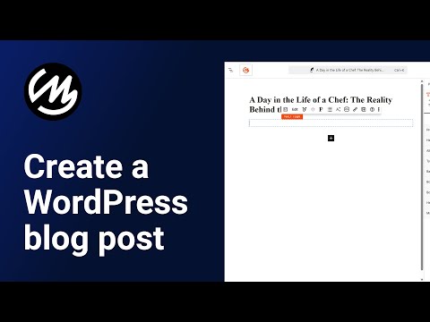 How to create a WordPress blog post