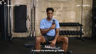 Joe Holder gym warmup with the Hypervolt 2 Pro