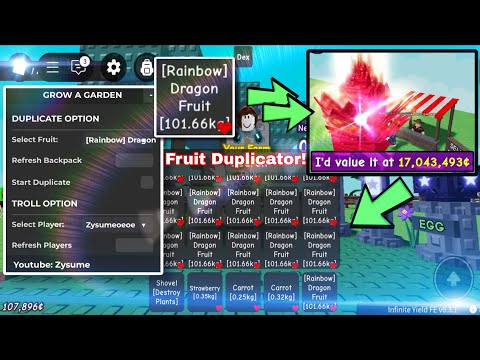 [🎁DUPE] Grow A Garden Script Duplicate Fruits & Spinner || Roblox Script