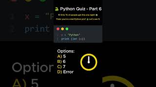 Python Quiz Part 6 – Only 1% Can Get It Right! 🧠🐍 #shortvideo #viral #funnytechshorts #viralvideo