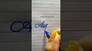 “August” in Cursive Writing Tutorial