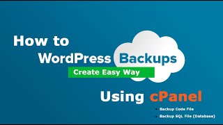 How to Backup WordPress Site | Website Backup Tutorial | Without Plugin | Using cPanel