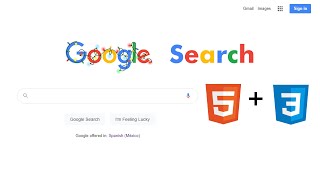 How to create google Search Page page in HTML and CSS
