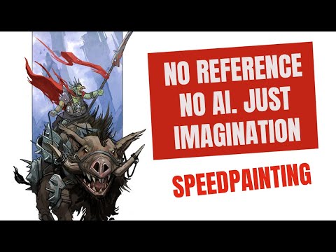 GOBLIN RIDER — Speedpainting from Imagination (8 Min Timelapse)