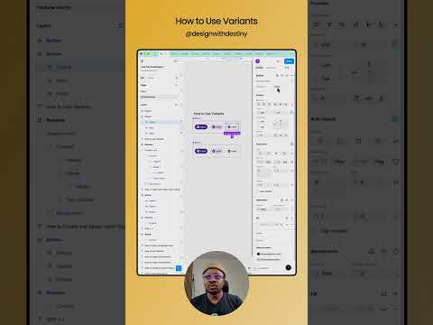 How to use Variants in Figma. #figmatutorial #figmadesign #figmatips #designwithdestiny