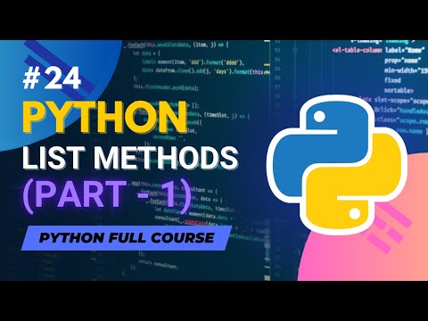 Python List Methods - PART 1 | Python Full Course in Hindi/Urdu - Tutorial #24