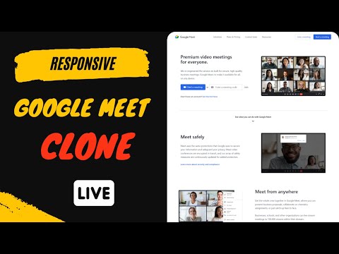 Google Meet Website Clone - HTML CSS JavaScript -  Code With Pankaj