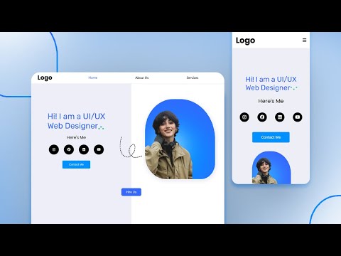 How to Build a Responsive Portfolio Website using HTML, CSS & JavaScript Tutorial