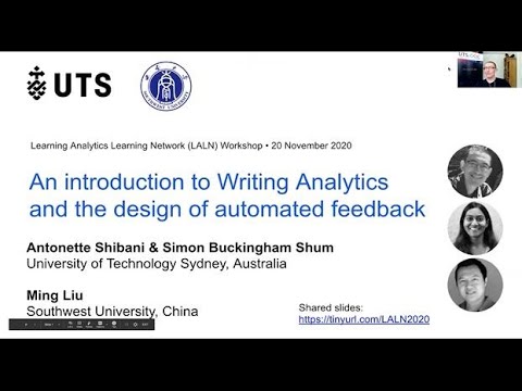 An introduction to Writing Analytics and the design of automated feedback