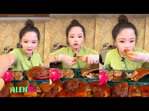 【EATING SHOW_SUB】대창 동파육 새우 족발 중국 먹방 샤오위 실시간라이브편집。XIAOYU_CHINESE FOOD HOT。N01#01082022-1