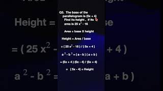 Tamil Nadu 9th Std Math Solutions: Exercise 3.7 Q 3 Algebra - Division of Polynomials