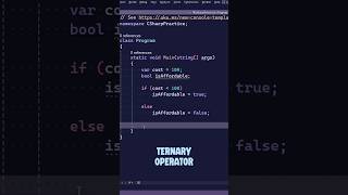 Ternary Operator in C# and How to  Use It