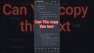 Copy Paste Hack 😲 | JavaScript Trick #shorts