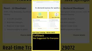 Why Full Stack Development Isn't for Everyone, ReactJS, Java SpringBoot, Web Development #shorts