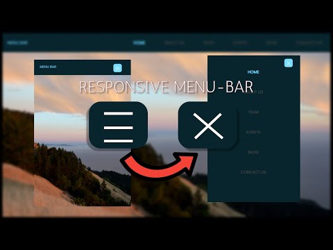 Responsive Navigation Menu Bar Tutorial | HTML CSS JAVASCRIPT
