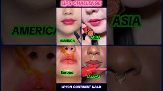 Which continent nailed comment your Flag #lipstick #challenge #makeupchallenge