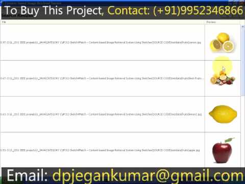 Content Based Image Retrieval System Using Sketches - Java Project
