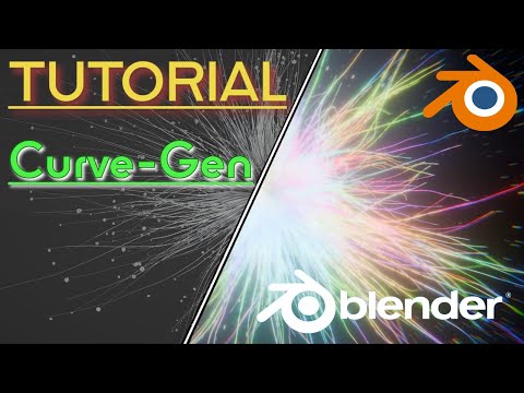 Abstract Art with Curves Generation effect in Blender | Tutorial