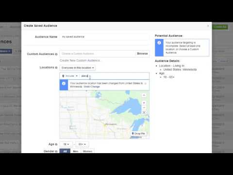 How to create an audience in Facebook