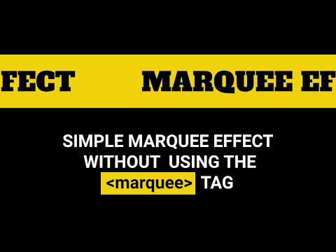 Marquee Effect in HTML and CSS