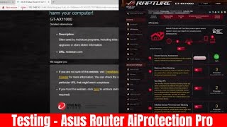 Testing - Asus Router AiProtection Pro by Trend Micro on Home Network
