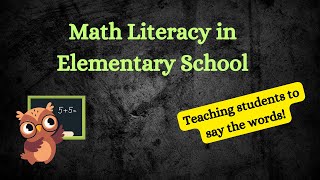 Teaching the Language of Math to Elementary Students