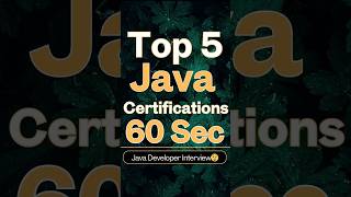 Top 5 Java Certifications to get hired 👨‍💻 #javacertification #shorts #javaprogramming