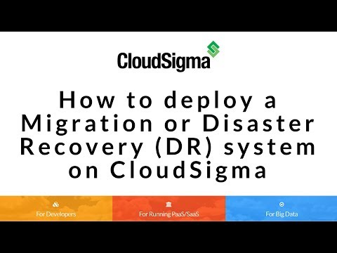 How to deploy a Migration or Disaster Recovery (DR) system on CloudSigma