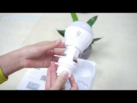 INTENDVISION Panoramic 360° Wireless E27 Bulb WIFI Camera Mini IR CUT Home Security IDGD2