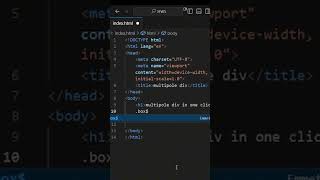 how to create multiple div in one click in vs Code