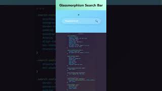Glassmorphism Search Bar with Focus Animation | HTML + CSS #HTML #CSS #UIUX #WebDesign
