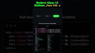 💎 Glassmorphism Hover Button Effect in CSS – Modern UI Design! #shorts