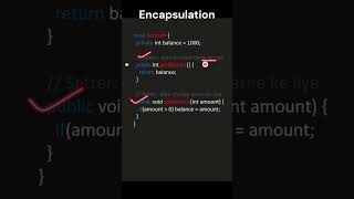 Encapsulation in Java 🔐| Secure Your Code with Getters & Setters! #javashorts#oopsconcept