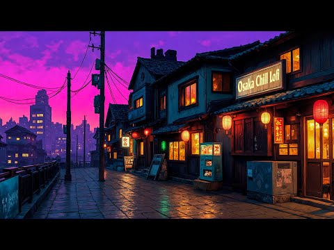 Lofi Hip Hop 🎧 Nostalgic Vibes & 1980s & 90s Japanese Town Ambience ⏳Lofi Rain , Lofi Japanese