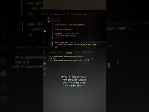 Forget Nodemon - Better Way to Restart your Node Server