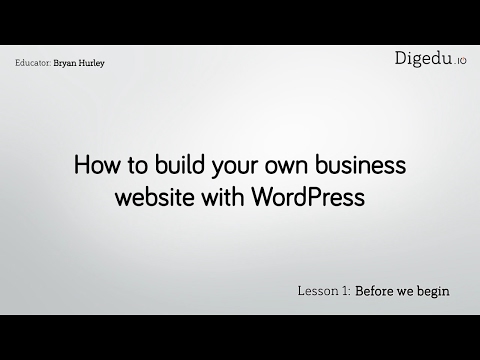 How to build your own business website with WordPress - Introduction