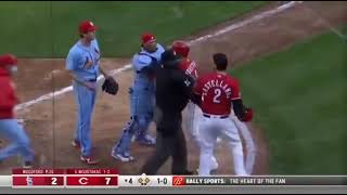 Reds vs Cardinals Benches Clearing Brawl