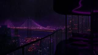 20-Hour Escape to a Luxury NYC Porch : Heavy Rain on Window + Wind for Sleep & Relaxation