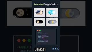 Beautiful Animated Toggle Switch Button using HTML & CSS | Modern UI Design #animatedbutton #coding
