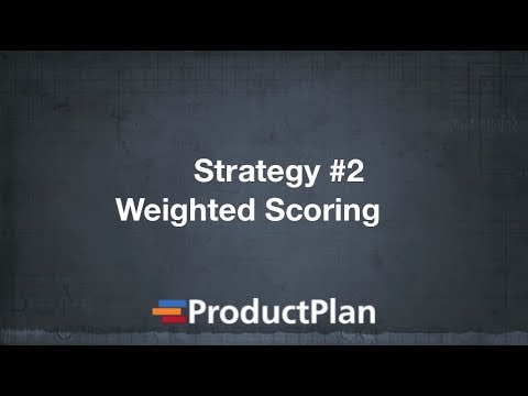 Product Roadmap Prioritization: Weighted Scoring