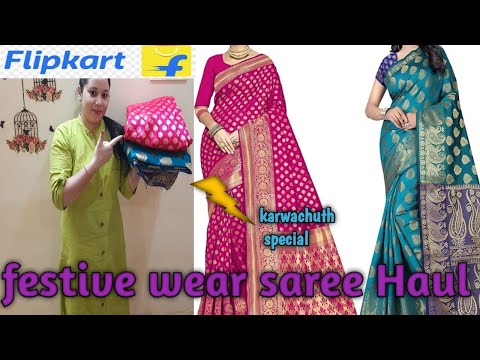 #Flipkart Saree Haul#,#Festive wear Sarees#,#Party Wear Sarees#
