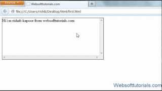 html and css Tutorial - 26 - overflow property in css